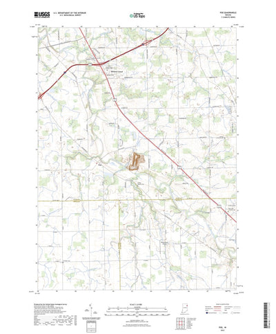 United States Geological Survey Poe, IN (2022, 24000-Scale) digital map