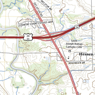 United States Geological Survey Poe, IN (2022, 24000-Scale) digital map