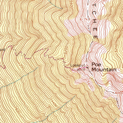 United States Geological Survey Poe Mountain, WA (1965, 24000-Scale) digital map