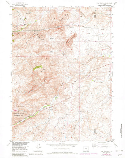 United States Geological Survey Poe Mountain, WY (1955, 24000-Scale) digital map