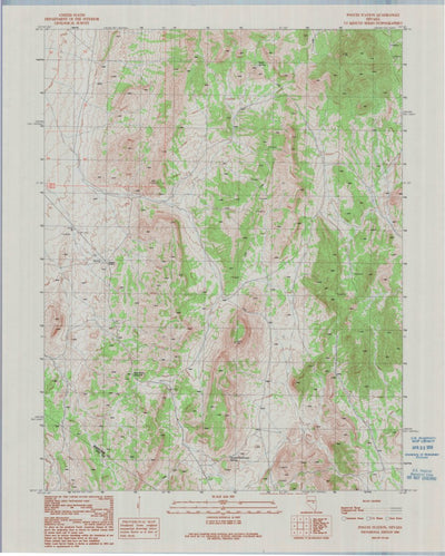 United States Geological Survey Pogues Station, NV (1990, 24000-Scale) digital map