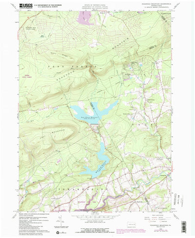 United States Geological Survey Pohopoco Mountain, PA (1960, 24000-Scale) digital map