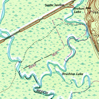 United States Geological Survey Poinsett State Park, SC (1953, 24000-Scale) digital map