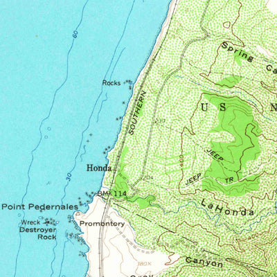 United States Geological Survey Point Arguello, CA (1959, 62500-Scale) digital map