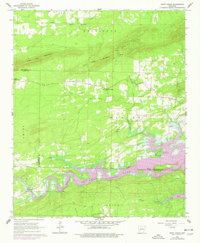 United States Geological Survey Point Cedar, AR (1966, 24000-Scale) digital map