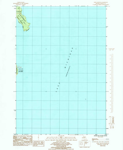 United States Geological Survey Point Detour, MI (1985, 24000-Scale) digital map