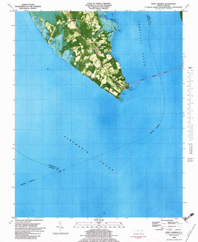 United States Geological Survey Point Harbor, NC (1982, 24000-Scale) digital map