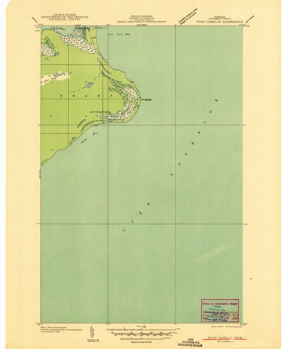 United States Geological Survey Point Isabelle, MI (1927, 31680-Scale) digital map