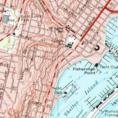 United States Geological Survey Point Loma, CA (1967, 24000-Scale) digital map