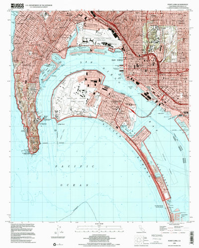 United States Geological Survey Point Loma, CA (1996, 24000-Scale) digital map