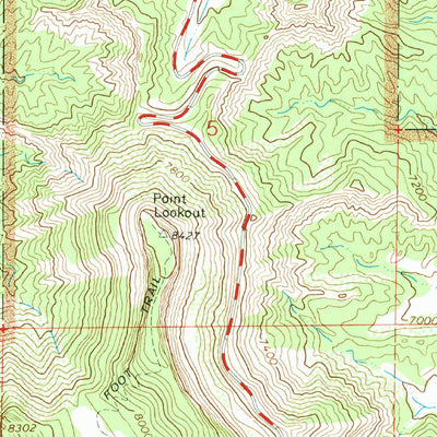 United States Geological Survey Point Lookout, CO (1965, 24000-Scale) digital map
