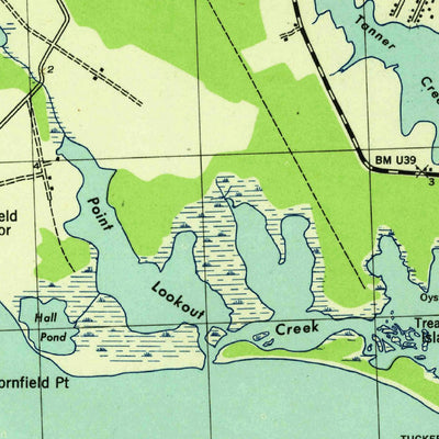 United States Geological Survey Point Lookout, MD (1943, 31680-Scale) digital map