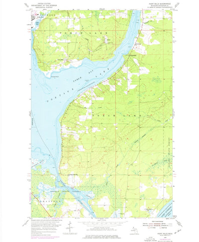 United States Geological Survey Point Mills, MI (1954, 24000-Scale) digital map