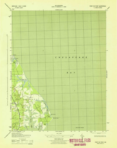 United States Geological Survey Point No Point, MD (1943, 31680-Scale) digital map