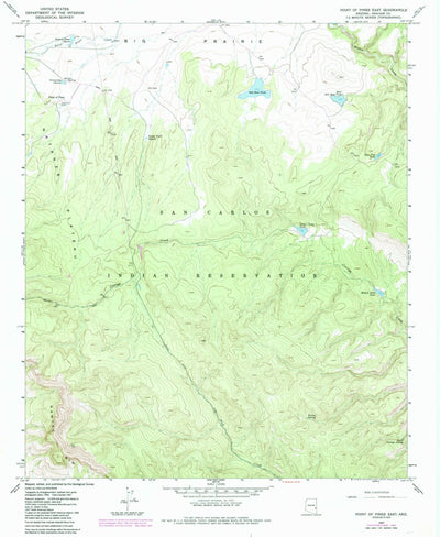 United States Geological Survey Point Of Pines East, AZ (1967, 24000-Scale) digital map