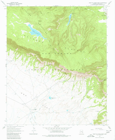 United States Geological Survey Point Of Pines West, AZ (1967, 24000-Scale) digital map