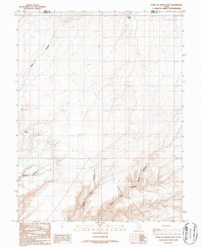 United States Geological Survey Point Of Rocks East, UT (1986, 24000-Scale) digital map