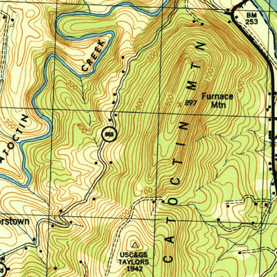 United States Geological Survey Point Of Rocks, MD-VA (1944, 31680-Scale) digital map