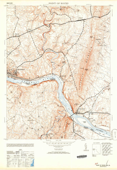 United States Geological Survey Point Of Rocks, MD-VA (1953, 24000-Scale) digital map