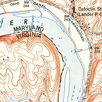 United States Geological Survey Point Of Rocks, MD-VA (1953, 24000-Scale) digital map