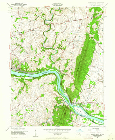 United States Geological Survey Point Of Rocks, MD-VA (1955, 24000-Scale) digital map