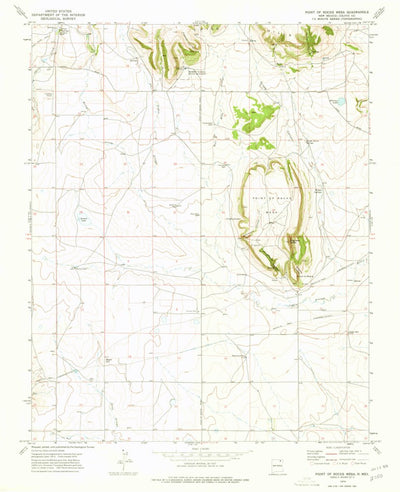 United States Geological Survey Point Of Rocks Mesa, NM (1974, 24000-Scale) digital map