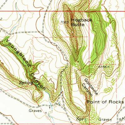United States Geological Survey Point Of Rocks Mesa, NM (1974, 24000-Scale) digital map