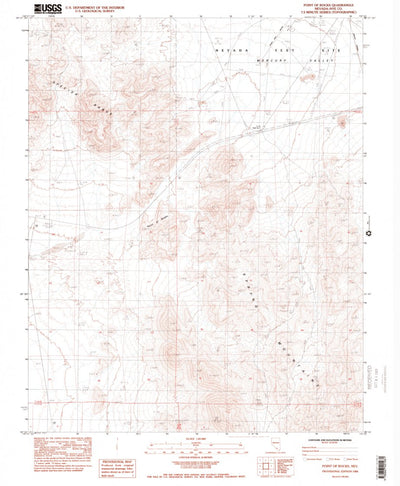 United States Geological Survey Point Of Rocks, NV (1984, 24000-Scale) digital map