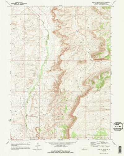 United States Geological Survey Point Of Rocks SW, WY (1968, 24000-Scale) digital map