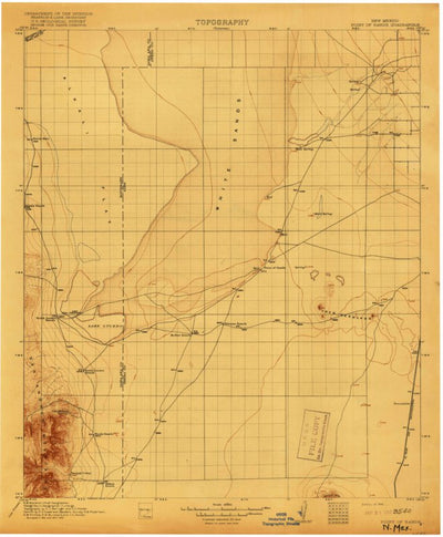 United States Geological Survey Point Of Sands, NM (1916, 125000-Scale) digital map
