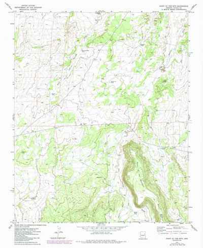 United States Geological Survey Point Of The Mountain, AZ (1971, 24000-Scale) digital map
