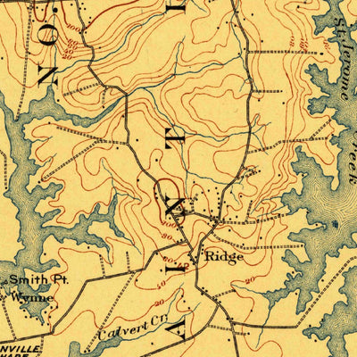 United States Geological Survey Point Outlook, MD-VA (1912, 62500-Scale) digital map