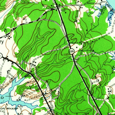 United States Geological Survey Point Outlook, MD-VA (1937, 62500-Scale) digital map