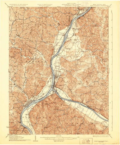United States Geological Survey Point Pleasant, WV-OH (1929, 62500-Scale) digital map