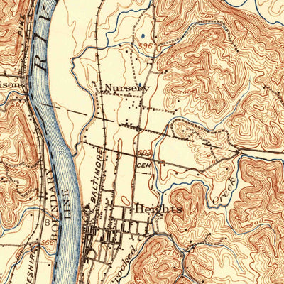 United States Geological Survey Point Pleasant, WV-OH (1929, 62500-Scale) digital map