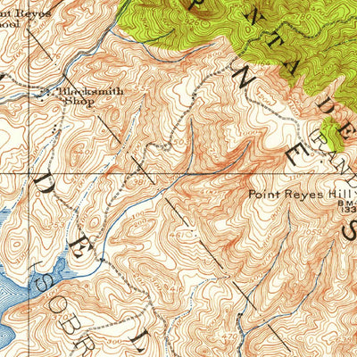 United States Geological Survey Point Reyes, CA (1916, 62500-Scale) digital map