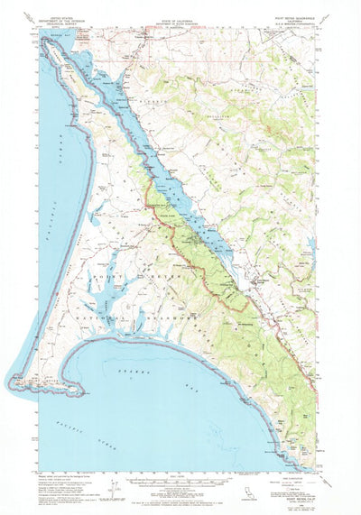 United States Geological Survey Point Reyes, CA (1954, 62500-Scale) digital map