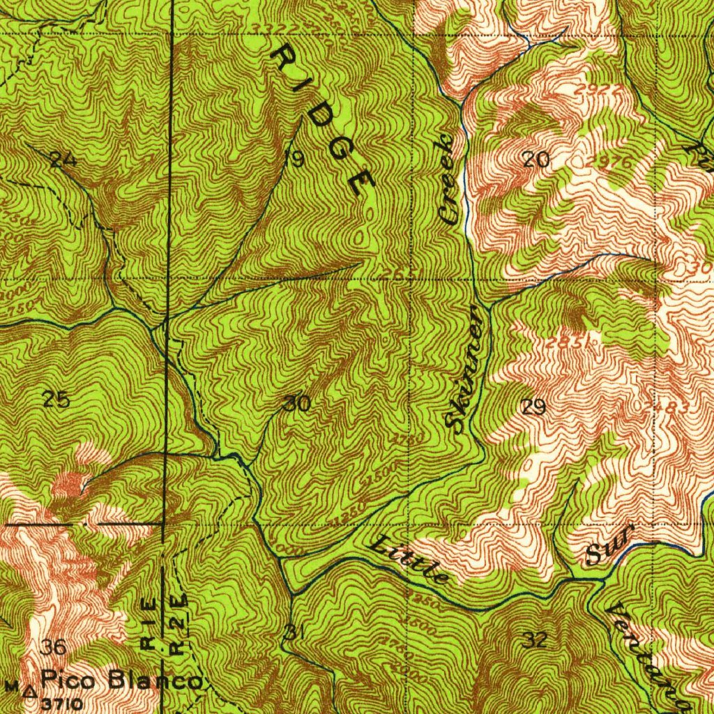 Point Sur, CA (1947, 62500-Scale) Map by United States Geological ...