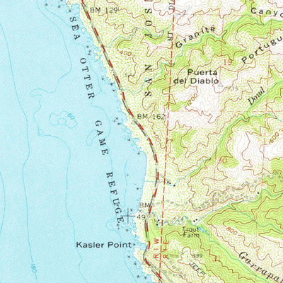 United States Geological Survey Point Sur, CA (1956, 62500-Scale) digital map