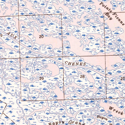 United States Geological Survey Pointe A La Hache, LA (1939, 62500-Scale) digital map