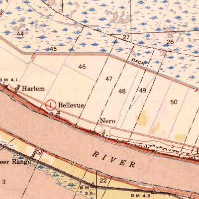 United States Geological Survey Pointe A La Hache, LA (1944, 62500-Scale) digital map