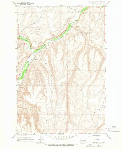 United States Geological Survey Poisel Butte NW, WA (1965, 24000-Scale) digital map