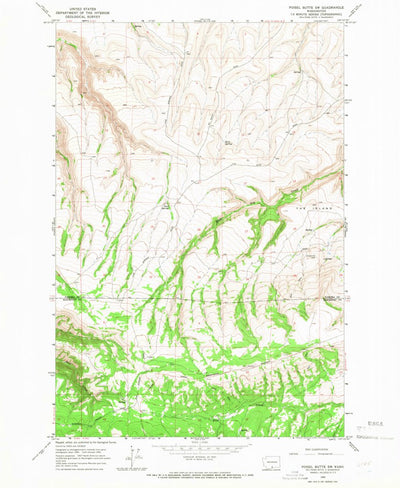 United States Geological Survey Poisel Butte SW, WA (1965, 24000-Scale) digital map