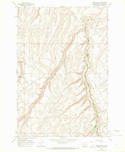 United States Geological Survey Poisel Butte, WA (1965, 24000-Scale) digital map