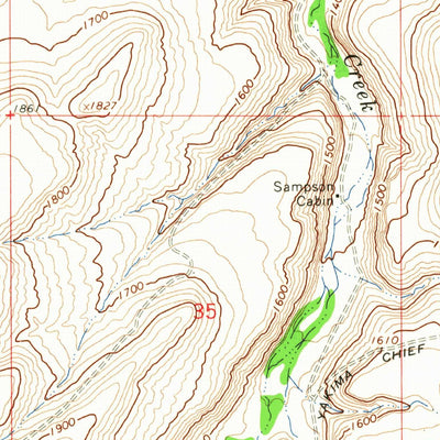 United States Geological Survey Poisel Butte, WA (1965, 24000-Scale) digital map
