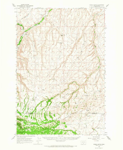 United States Geological Survey Poisel Butte, WA (1965, 62500-Scale) digital map