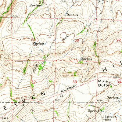 United States Geological Survey Poisel Butte, WA (1965, 62500-Scale) digital map