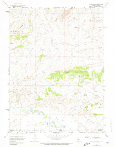 United States Geological Survey Poison Basin, WY-CO (1970, 24000-Scale) digital map