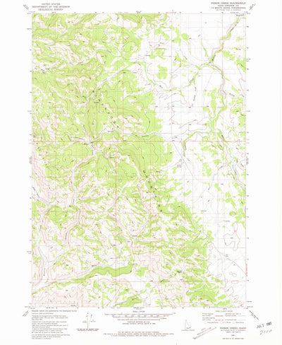 United States Geological Survey Poison Creek, ID (1981, 24000-Scale) digital map