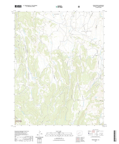 United States Geological Survey Poison Draw, CO (2022, 24000-Scale) digital map